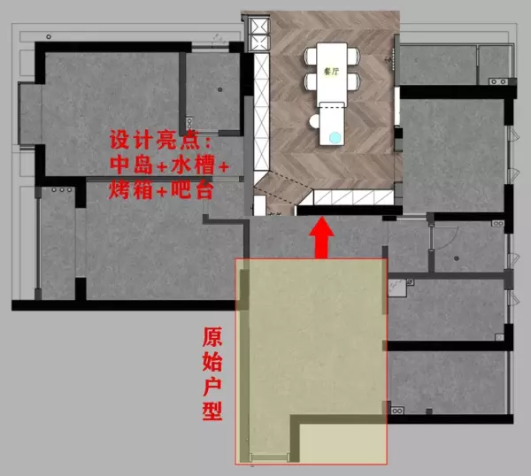 平层装修中西厨怎么做的(22)