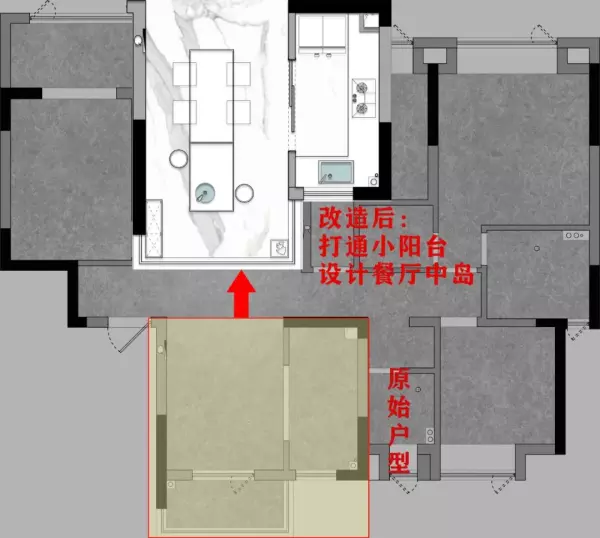 平层装修中西厨怎么做的(31)