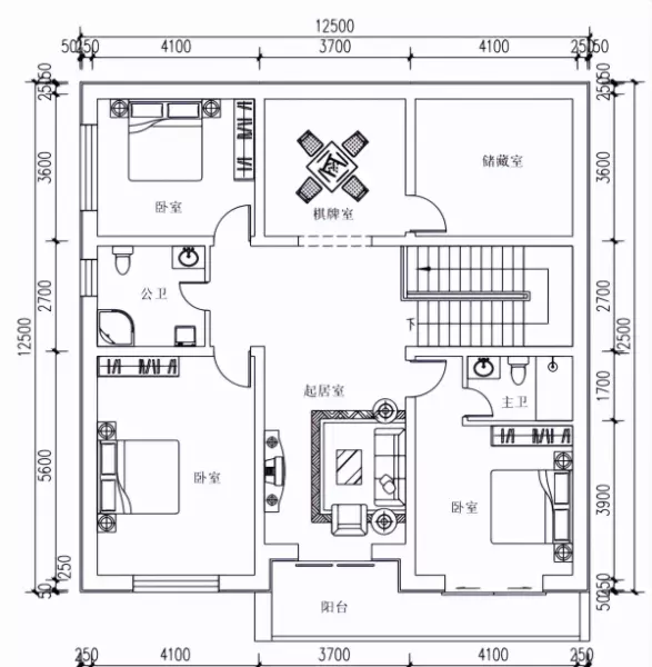 农村别墅设计图纸及效果图大全(15)