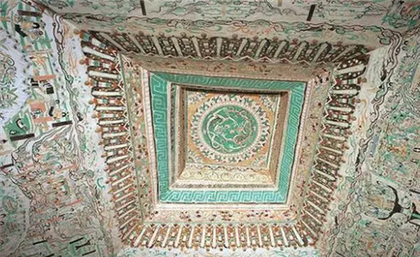 西夏时期敦煌莫高窟的装饰图案是宋辽与西夏的什么建筑彩画装饰(7)