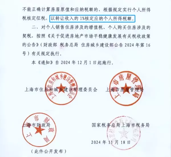 上海二手房交易税费一览表2024年(3)