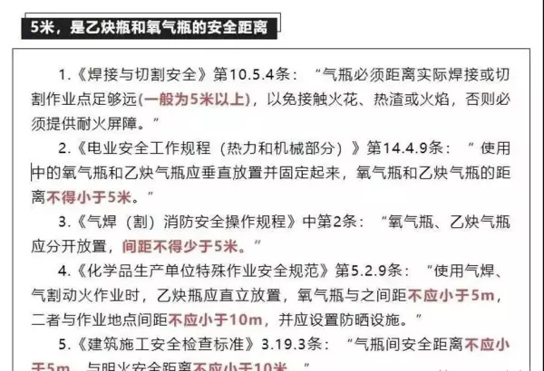 各种气瓶的存放必须距离明火几米(3)