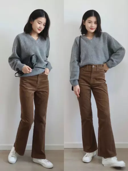 浅咖色裤子配什么颜色上衣好看女(7)