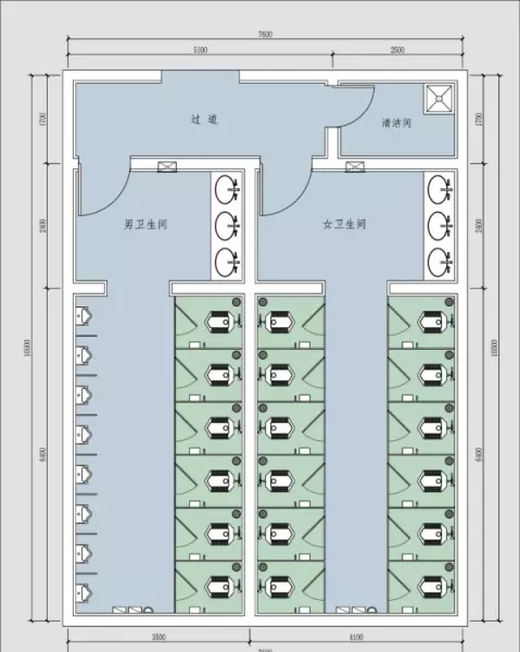 公共卫生间设计平面图怎么画图(20)
