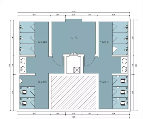 公共卫生间设计平面图怎么画图(2)
