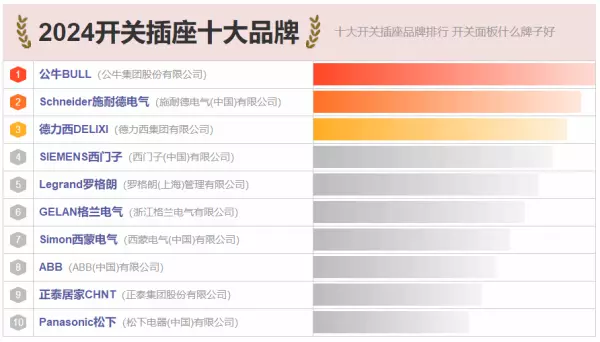 开关面板开关品牌十大排名(1)
