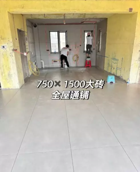 地板砖尺寸750*1500铺出来的效果图(5)