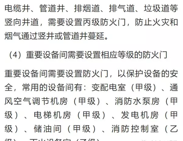 防火门等级如何划分甲乙丙级分别用在哪里(35)
