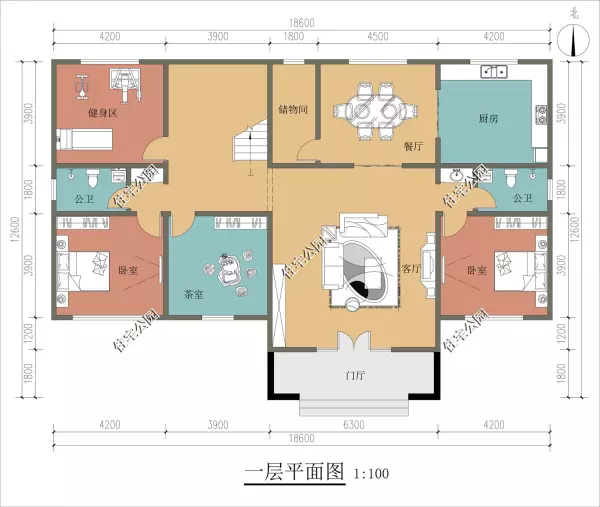美式田园风格新房家装效果图大全(11)
