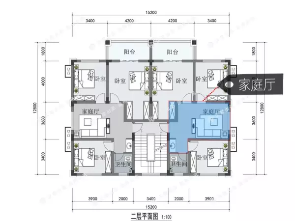 双拼别墅楼梯一般设计在两侧好吗(17)