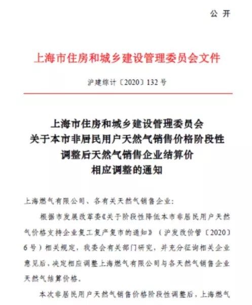 上海工业天然气价格(1)