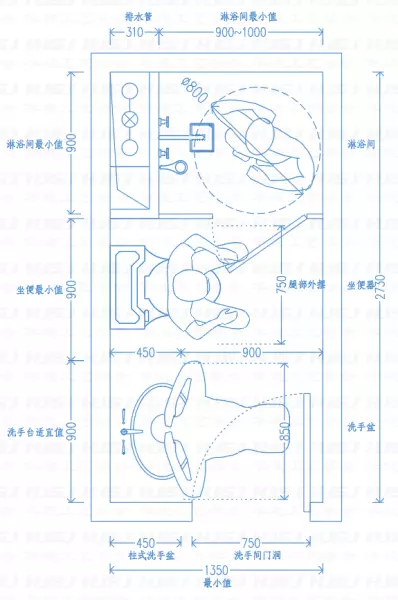 卫生间设计图纸及尺寸(6)