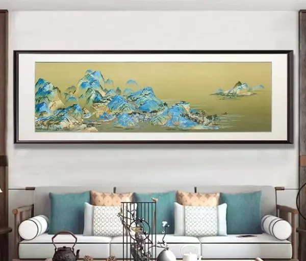 客厅西墙沙发背景墙挂什么画好(2)
