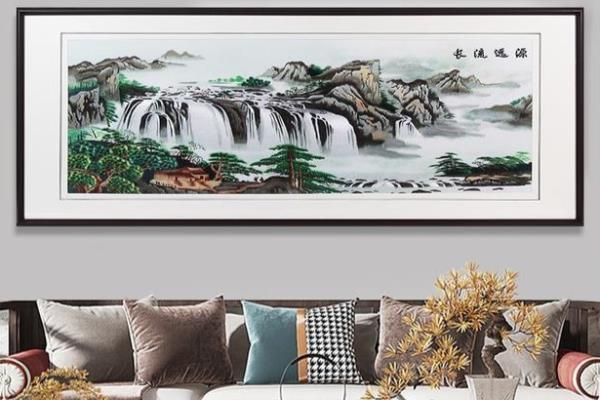 客厅西墙沙发背景墙挂什么画好.