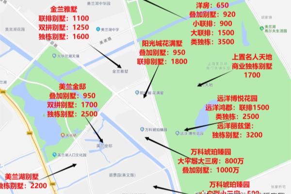 美兰湖别墅有哪些楼盘.