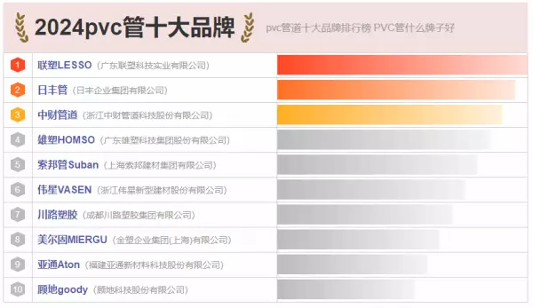 pvc管品牌十大排名有哪些(1)