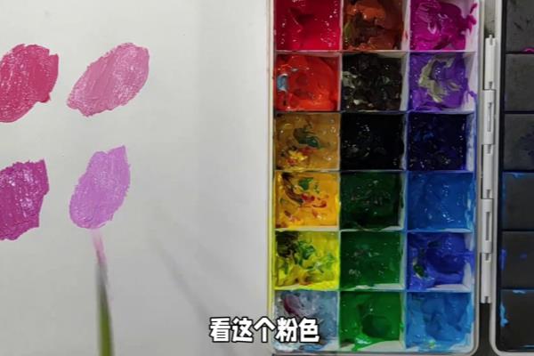 粉红色怎么调出来 颜料.