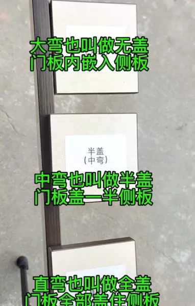 柜门铰链直弯中弯大弯怎么选(1)