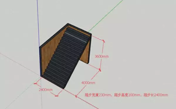 3米高4米宽楼梯设计图与尺寸(1)